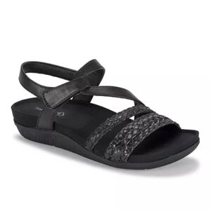 Baretraps Jalen Asymmetrical Flat Sandal Black NWT Sz 7 Sandal Retail $69